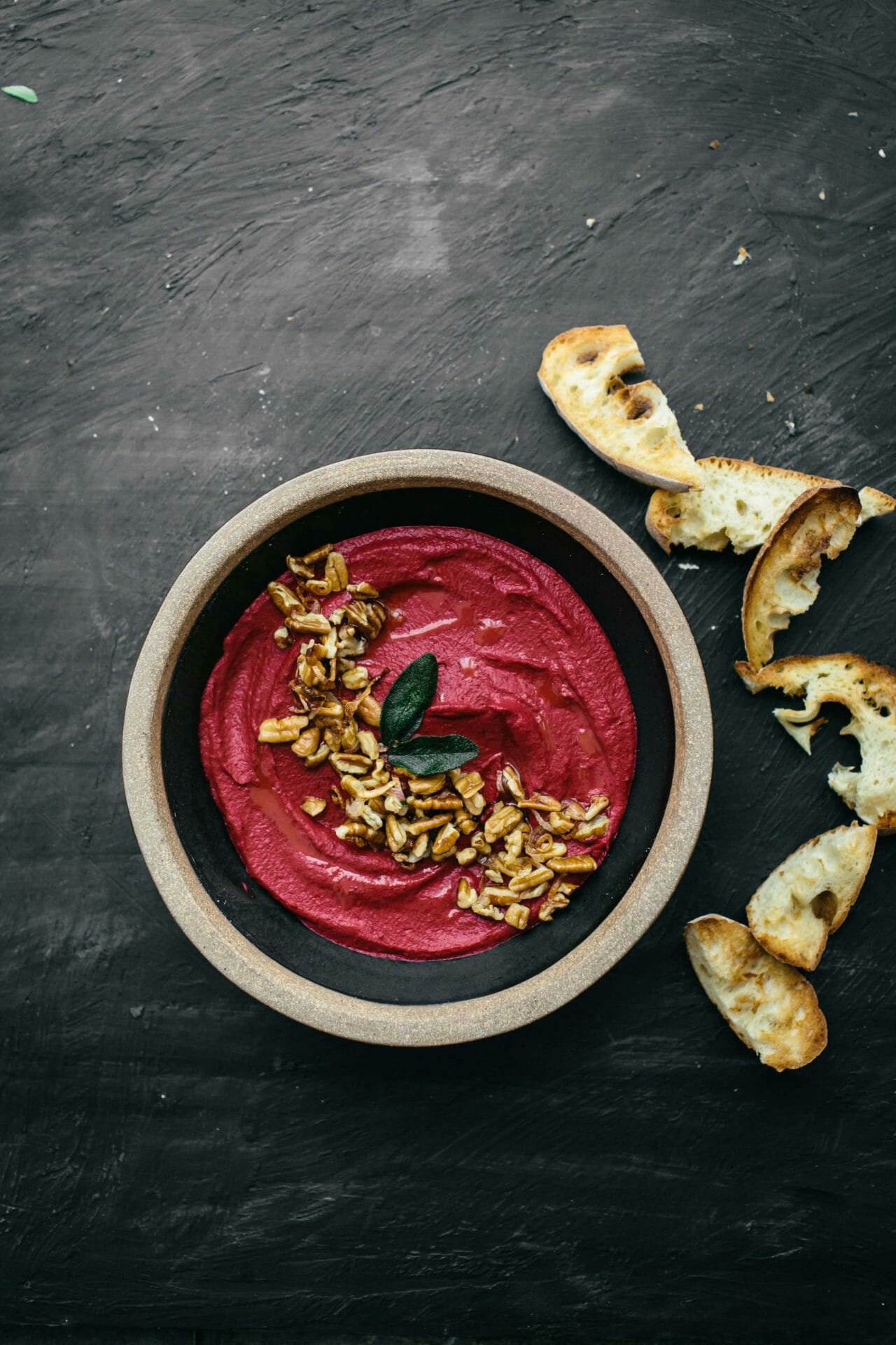Pecan Roasted Beet Dip with Sage