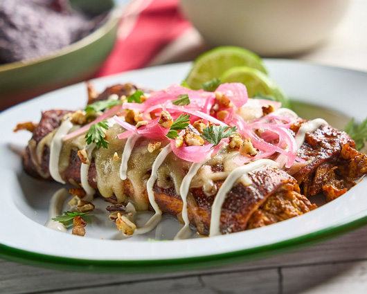 Texas Pecan Mole Chicken Enchiladas