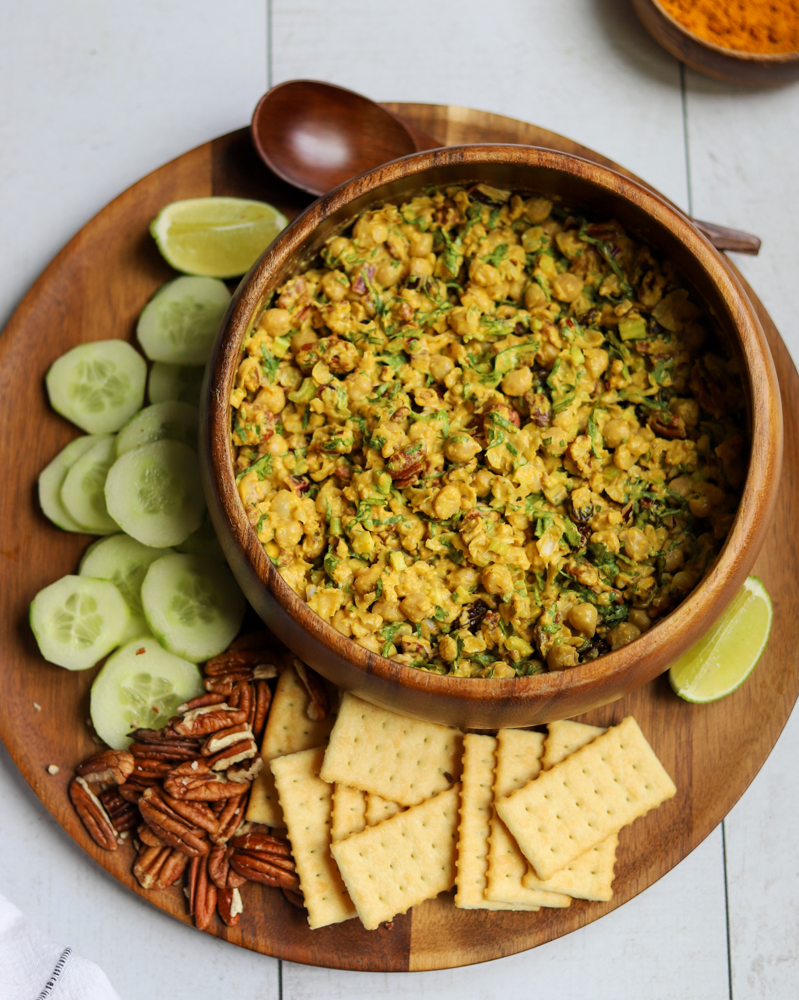Curry Chickpea Pecan Salad