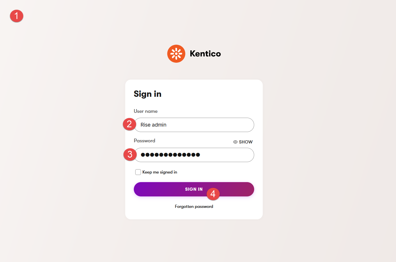 Log in