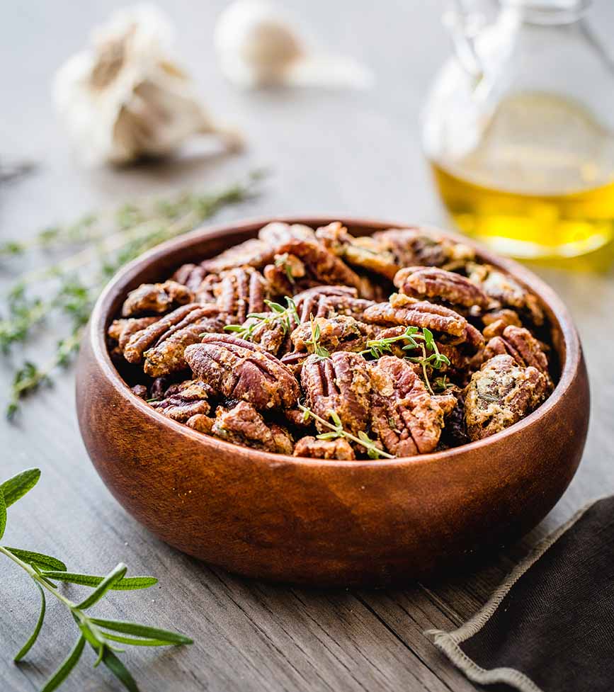 Garlic Herb Pecans
