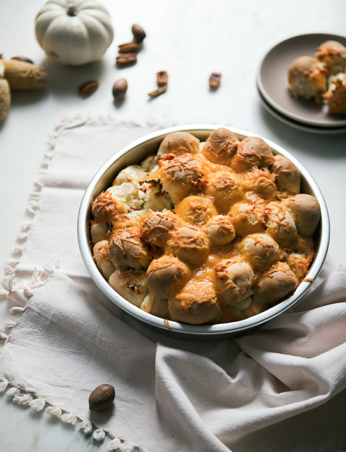 Pimento Cheese Pecan Pull-Apart Bread