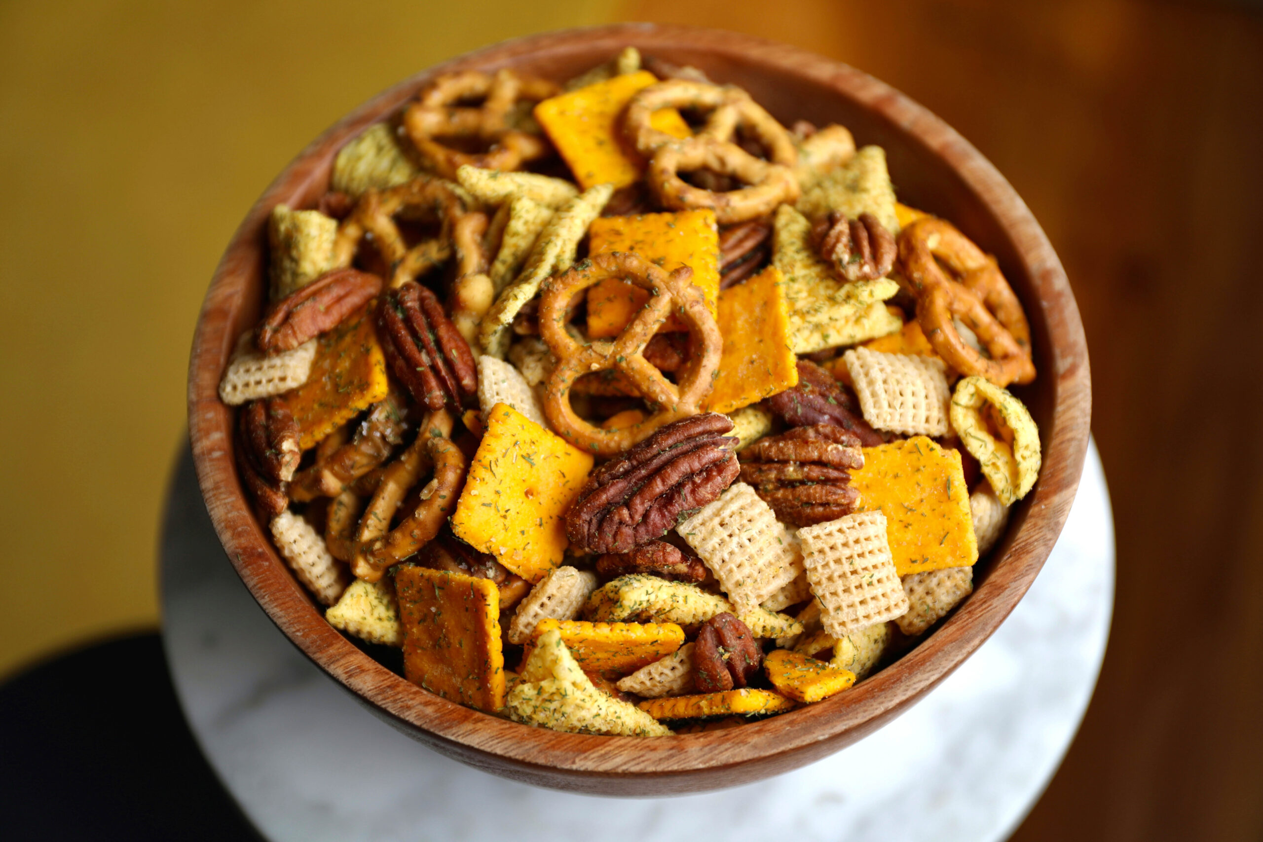 Garlicky Salt, Vinegar & Ranch (GSVR) Pecan Snack Mix