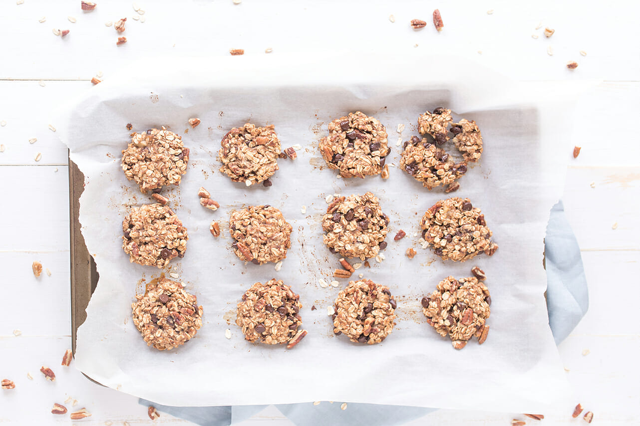 Chunky Chocolate Chip Pecan Breakfast Cookies