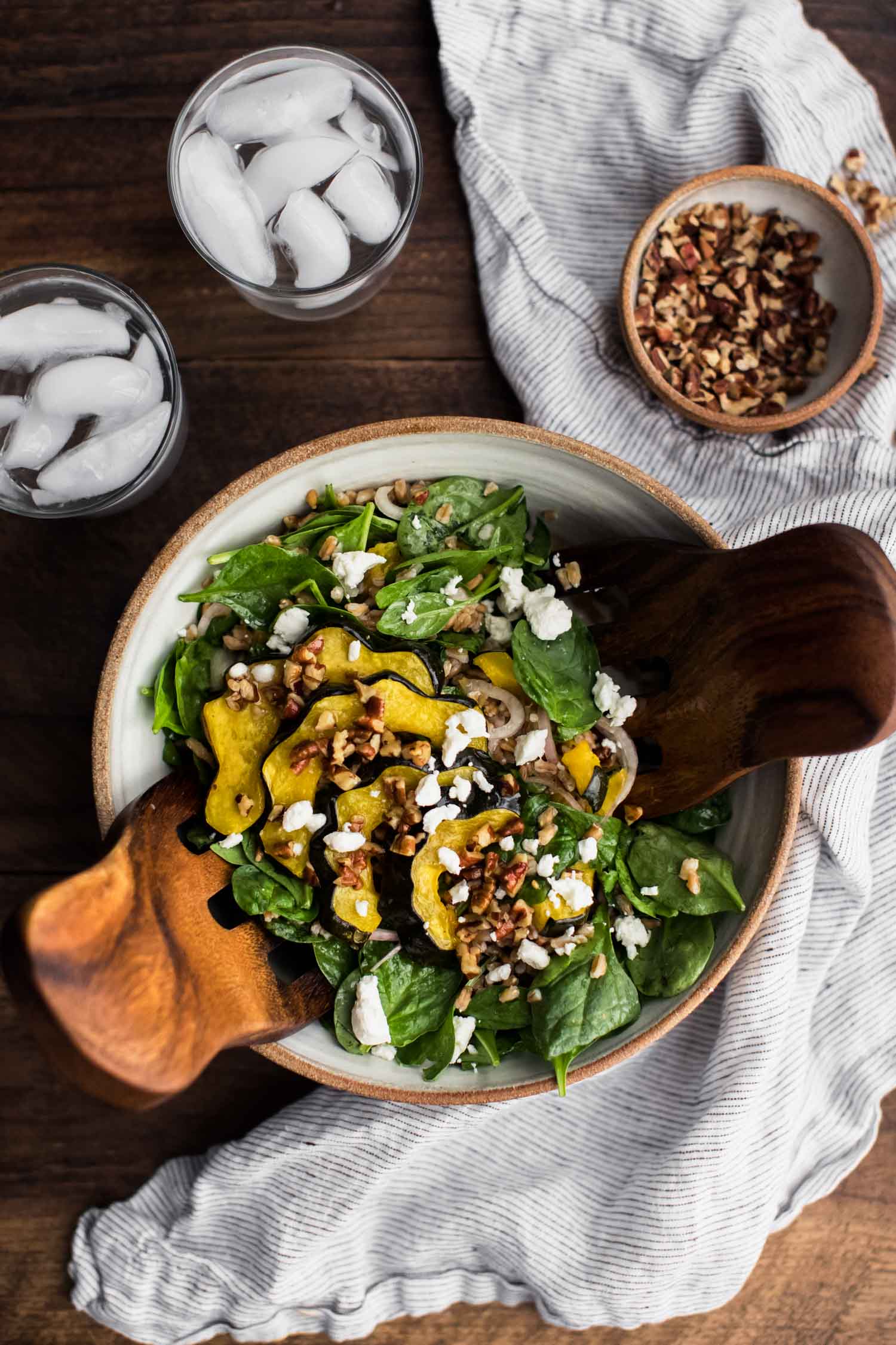 Roasted Acorn Squash Salad with Pecan Vinaigrette