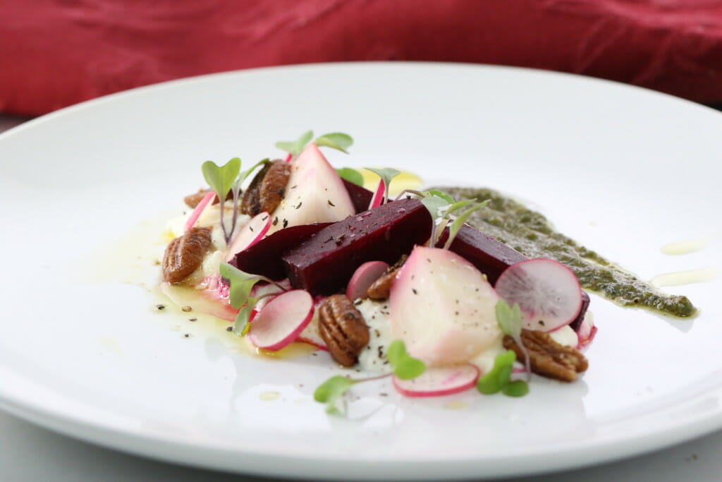 Beet Salad with Candied Pecans