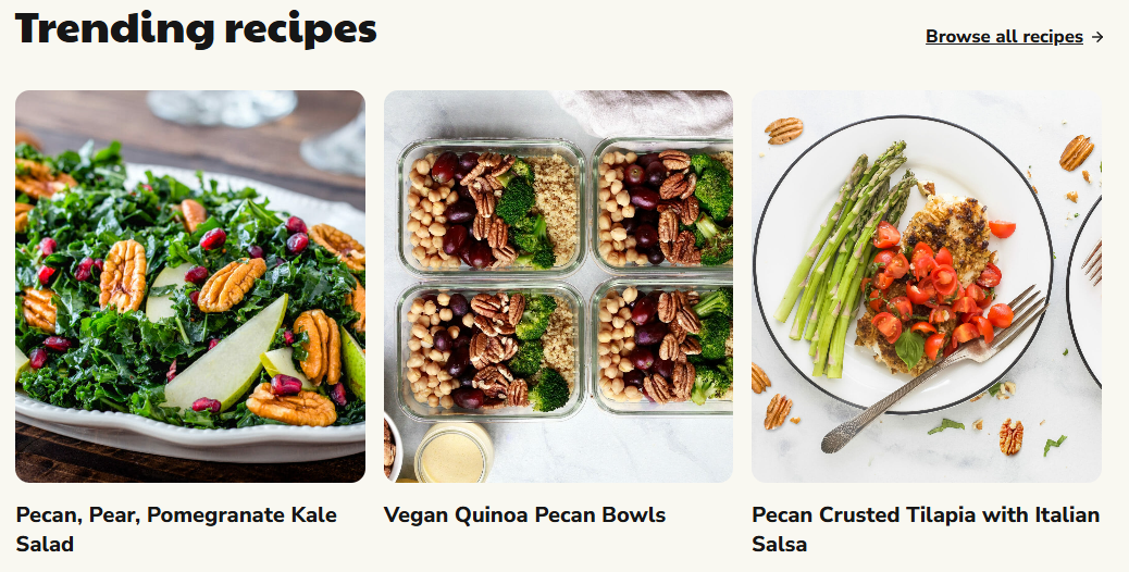 Recipe Grid widget