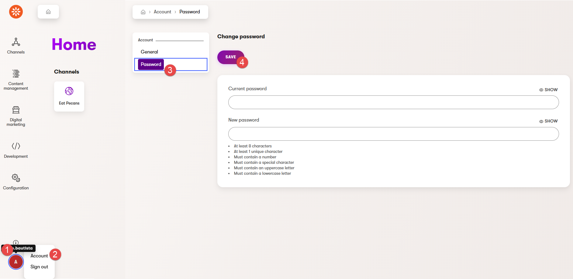 Change User Password