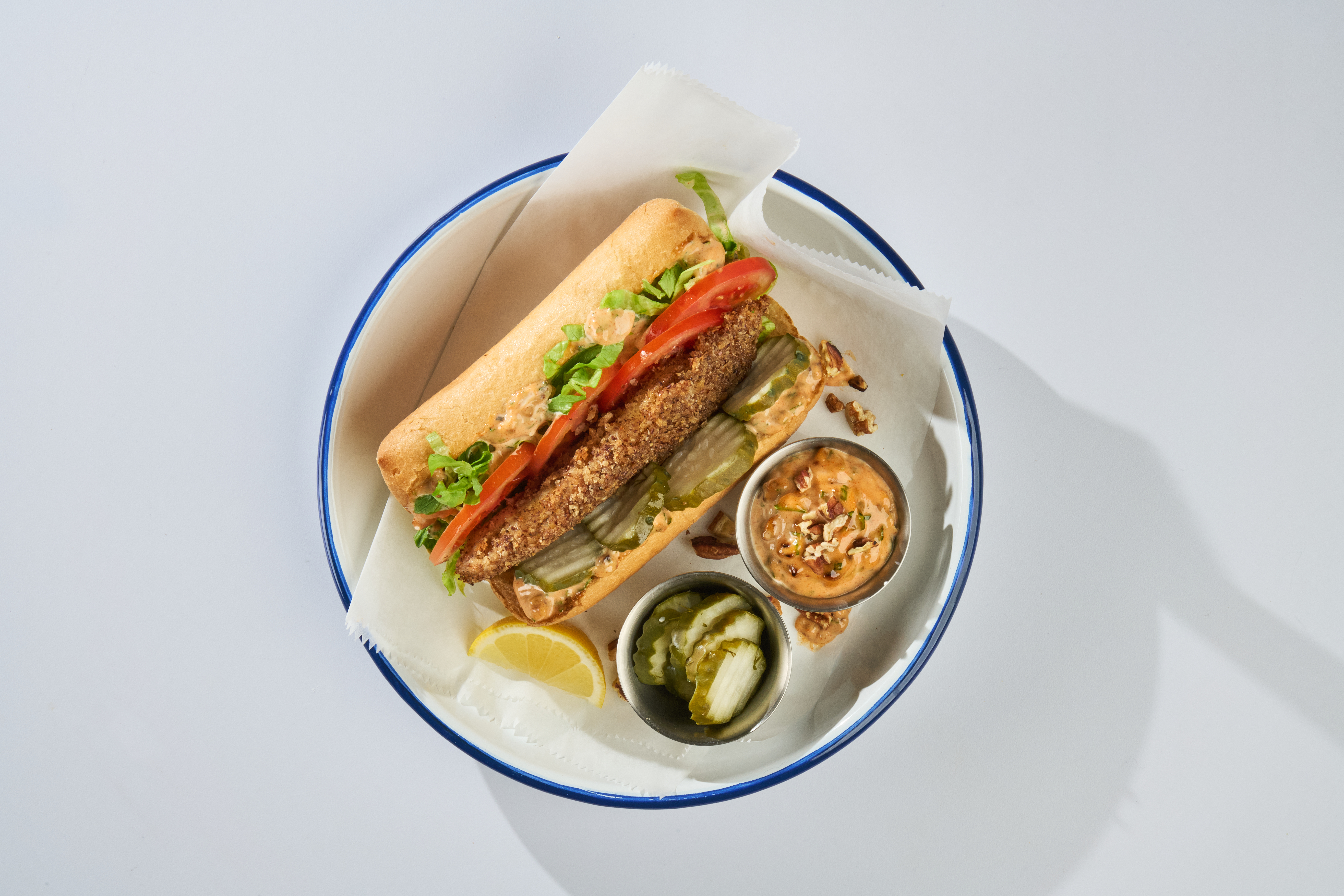 Pecan Crusted Catfish Po Boy