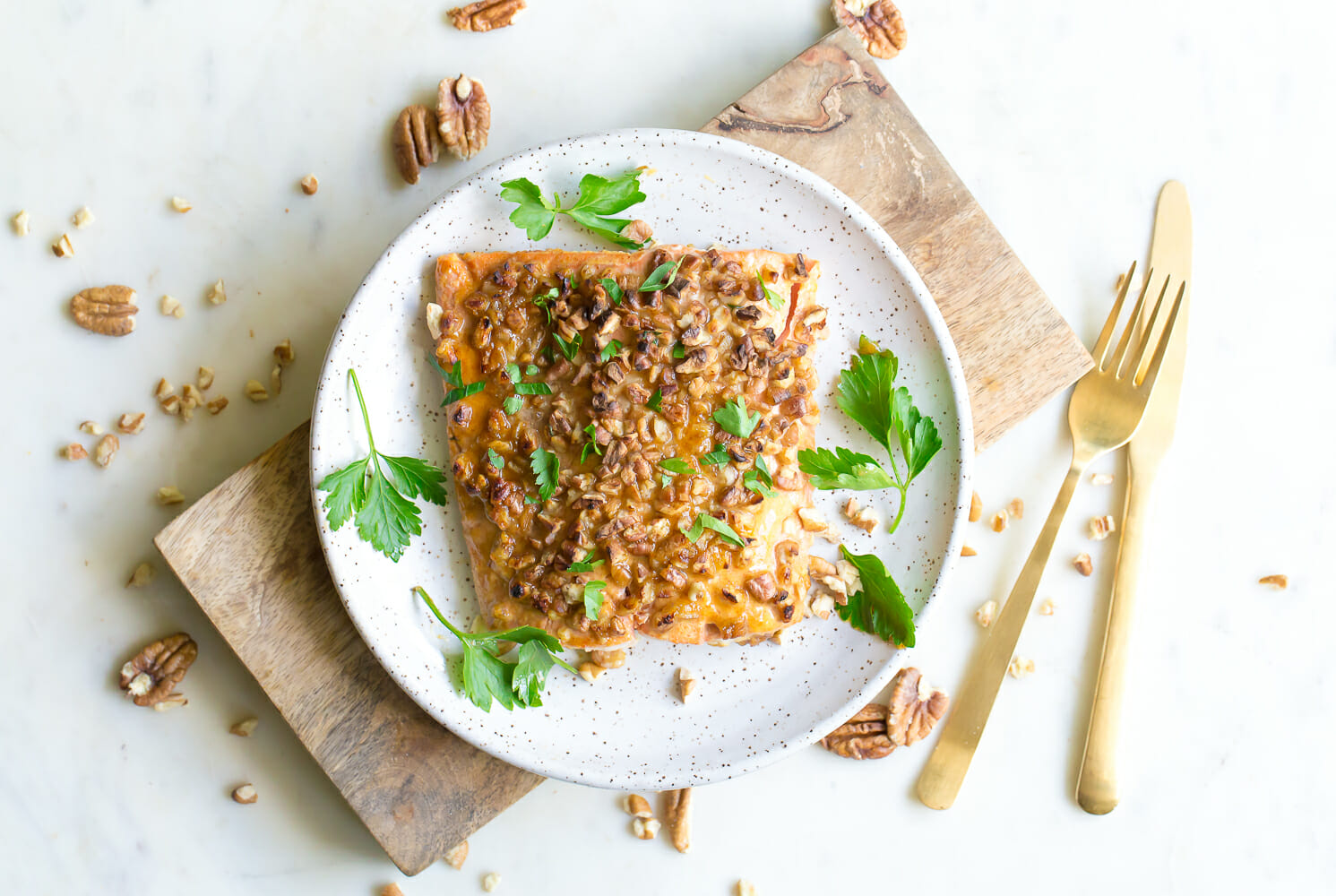 Pecan-Crusted Honey Mustard Salmon in Foil