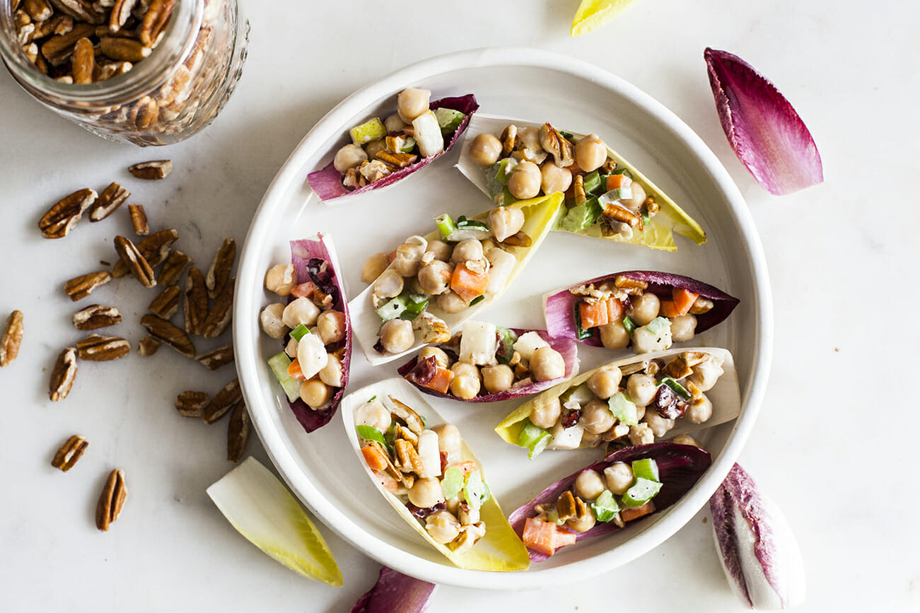 Creamy Chopped Chickpea Pecan Salad