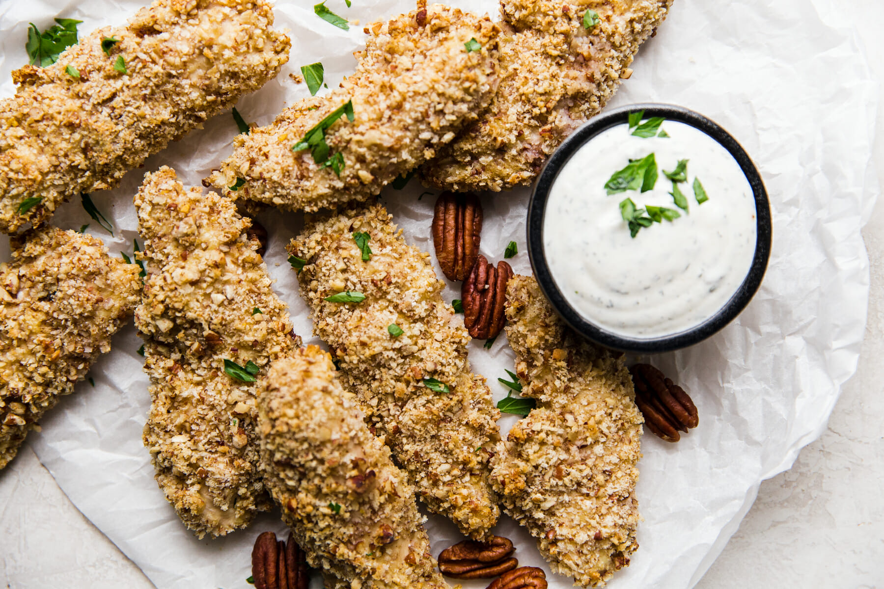 Baked Pecan-Crusted Chicken Tenders