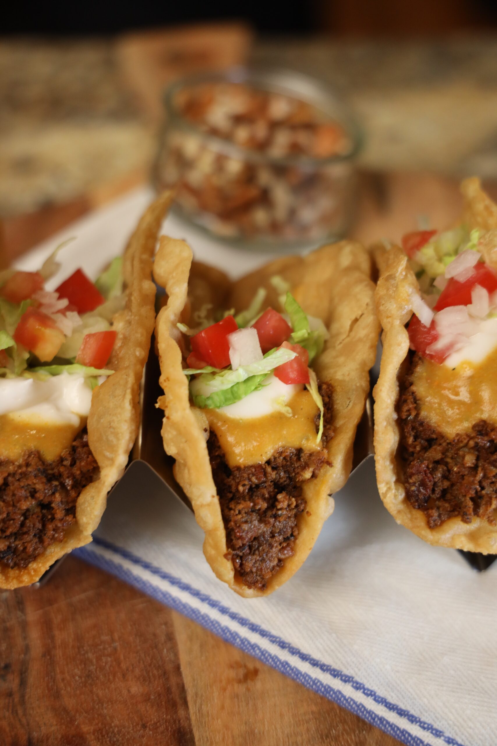 Crispy Fried Pecan "Meat" Chalupa