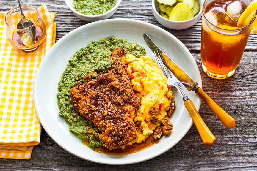 Pecan Crusted Nashville Hot Chicken