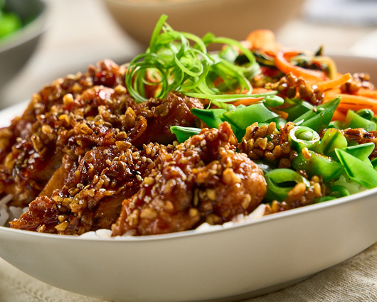 Pecan Korean Chicken Rice Bowl Recipe