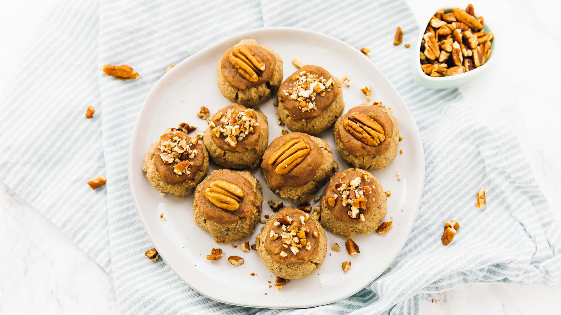 Pecan Sugar Cookies with Maple Frosting
