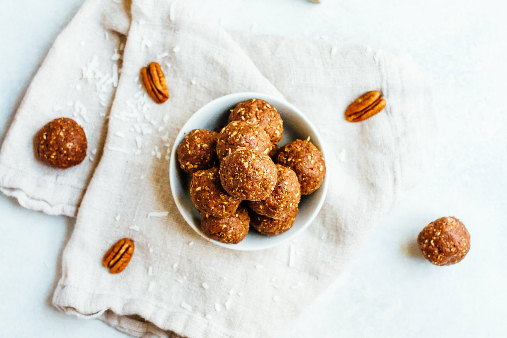 German Chocolate and Pecan Energy Bites