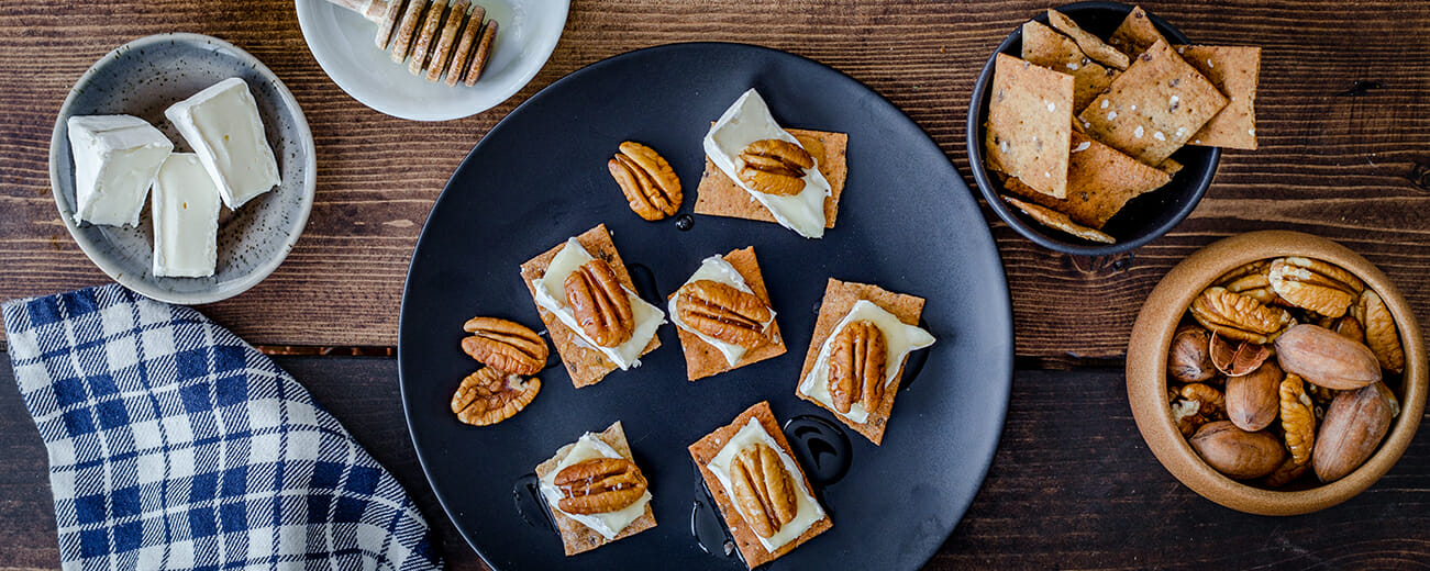 Pecan Brie Honey Crostini | American Pecan Promotion Board