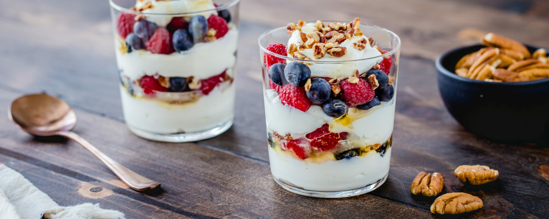 Honey Pecan Berry Yogurt Parfait | American Pecan Promotion Board