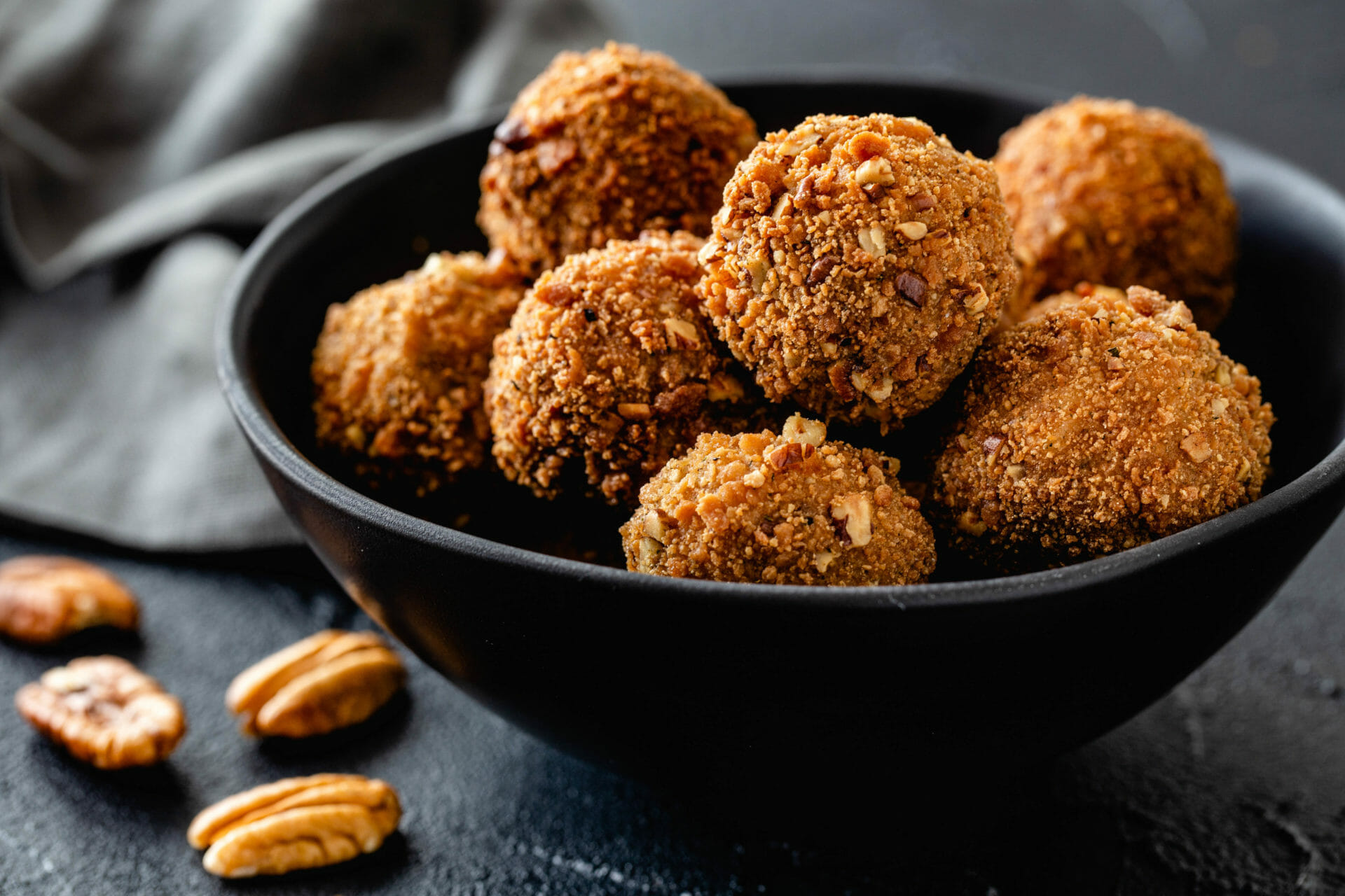 Pecan, Butternut Squash and Provolone Arancini | American Pecan Promotion Board